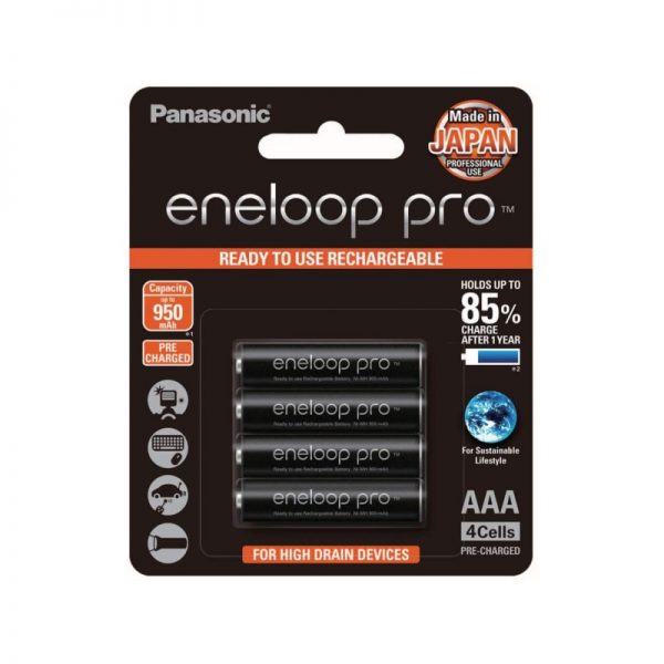 Panasonic Eneloop Pro AAA (950mAh) Pre-Charged Rechargeable Ni-MH Batteries  (8 Pack)